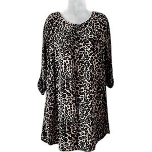 Half Moon Women’s Leopard Animal Print Size Large Dress